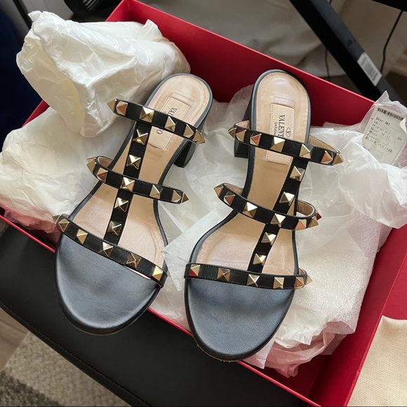 Valentino Rockstud Sandals - Picture 1 of 8